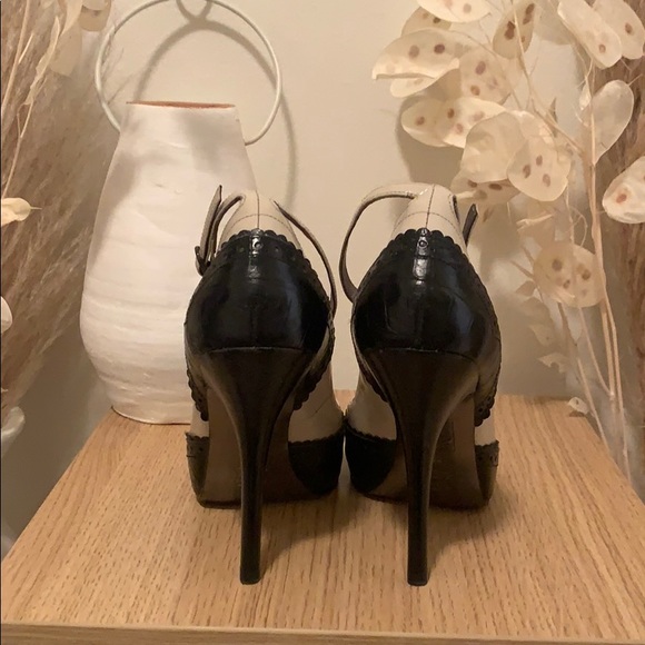 Vintage Peep Toe Ankle Strap Stiletto - Picture 3 of 7